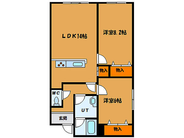 ガーデン昭和 301｜北海道函館市昭和４丁目(賃貸アパート2LDK・3階・63.85㎡)の写真 その2