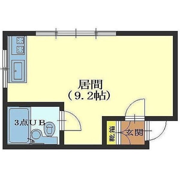 HKC3ビル 318｜北海道函館市本町(賃貸アパート1R・3階・21.53㎡)の写真 その2