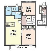 千葉県市原市姉崎西３丁目（賃貸アパート2LDK・2階・61.60㎡） その2