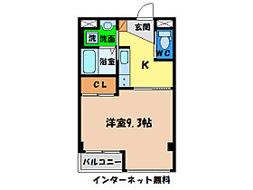 キアーズII  ｜ 徳島県徳島市佐古七番町（賃貸マンション1K・2階・29.95㎡） その2