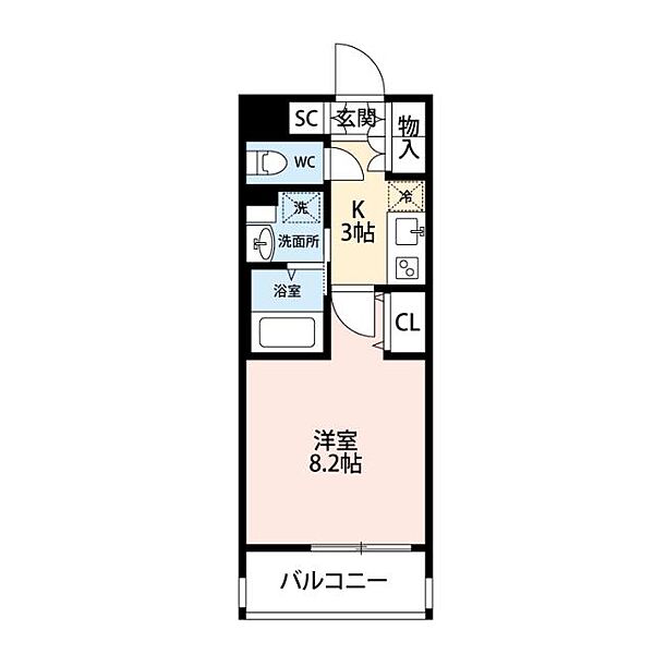 レジデンシア小牧駅前 603｜愛知県小牧市中央１丁目(賃貸マンション1K・6階・28.64㎡)の写真 その2