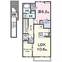 クインス  ｜ 愛知県小牧市大字村中（賃貸アパート1LDK・2階・51.64㎡） その2