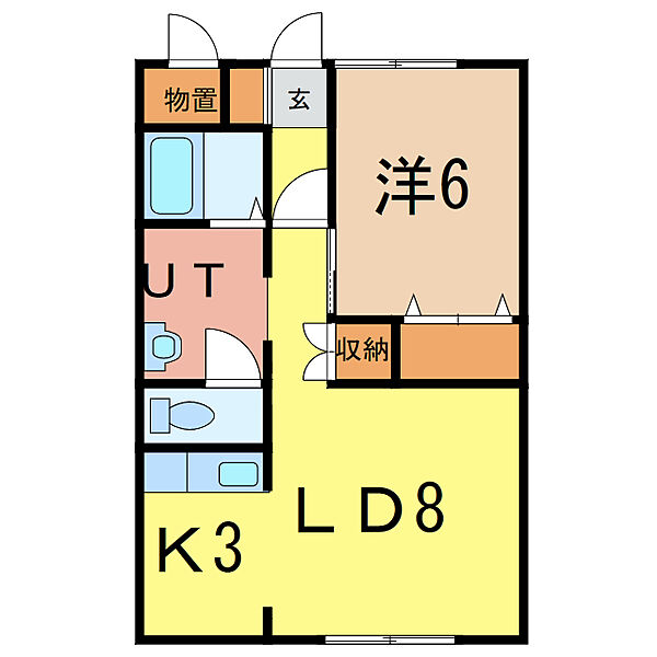 ハイツ裕topia ｜北海道旭川市旭神三条２丁目(賃貸アパート1LDK・1階・43.74㎡)の写真 その2