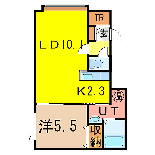 Ｙｏｕ ｜北海道旭川市旭町一条１２丁目(賃貸アパート1LDK・2階・42.18㎡)の写真 その2