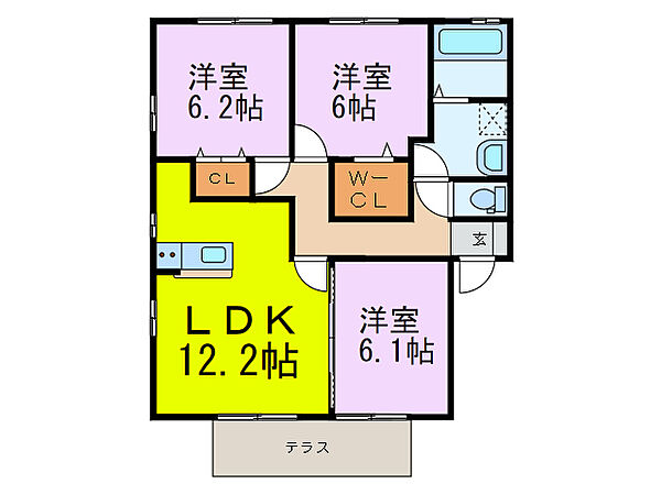 レジデンス ｜埼玉県鴻巣市北根(賃貸アパート3LDK・2階・70.43㎡)の写真 その2