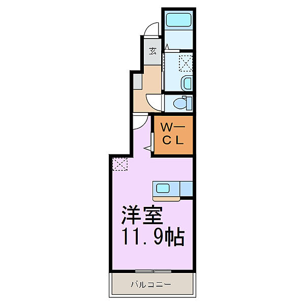 サニーサイド　ヴィラI ｜埼玉県行田市藤原町１丁目(賃貸アパート1K・1階・32.94㎡)の写真 その2