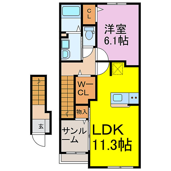 ブライトハウス ｜埼玉県羽生市東２丁目(賃貸アパート1LDK・2階・50.96㎡)の写真 その2