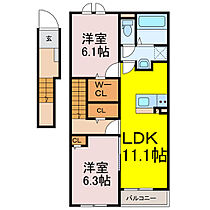 フィデリオ  ｜ 埼玉県加須市南篠崎（賃貸アパート2LDK・2階・58.57㎡） その2