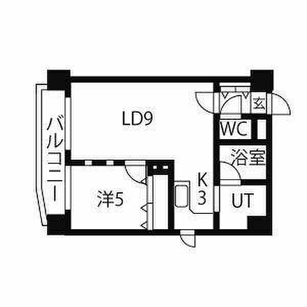 レーヴフロレゾン ｜北海道札幌市中央区北六条西２４丁目(賃貸マンション1LDK・2階・36.30㎡)の写真 その2