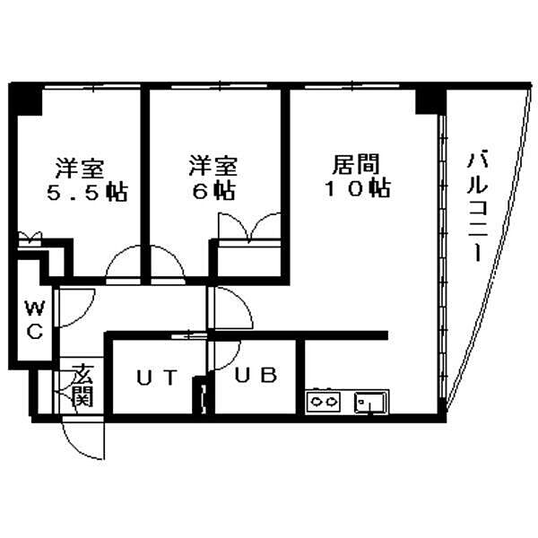 Ａｄｅｎ宮の森 ｜北海道札幌市中央区宮の森二条５丁目(賃貸マンション2LDK・3階・52.16㎡)の写真 その2