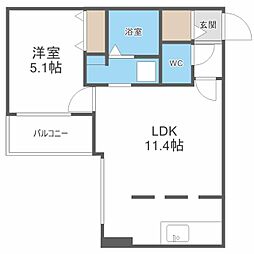 GRAN-N22E2　MS 3階1LDKの間取り