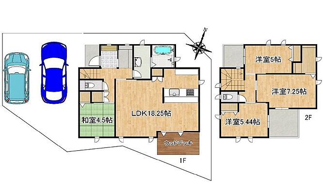 間取り JR可部線 中島駅 徒歩15分