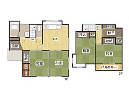 広島高速交通アストラムライン 上安駅 徒歩10分 4DKの間取り