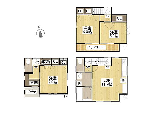 間取り JR可部線 河戸帆待川駅 徒歩8分