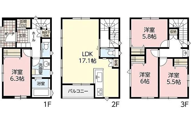 間取り JR可部線 梅林駅 徒歩3分