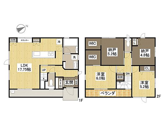 間取り JR可部線 上八木駅 徒歩8分