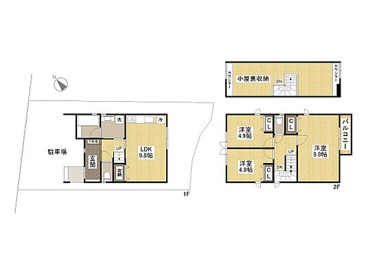 間取り JR可部線 下祇園駅 徒歩35分