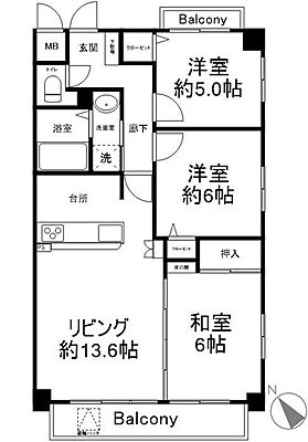 間取り サンシティ安東駅前プラザ 8階/-
