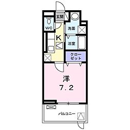 Apt.くりやま 1Kの間取図画像