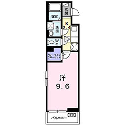 ヒプソフィア 1Kの間取図画像