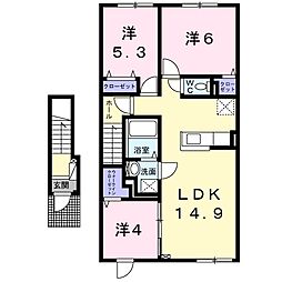 アポロ 3LDKの間取図画像
