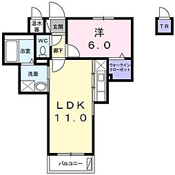 グランドコモンズ2 1LDKの間取図画像
