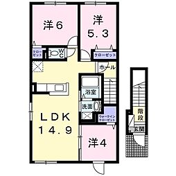 カーサペオーニア 3LDKの間取図画像