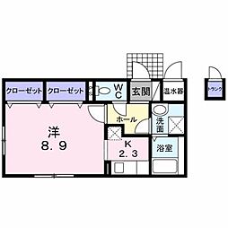 Amy2 1Kの間取図画像