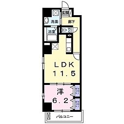グランスイート新横浜1 1LDKの間取図画像
