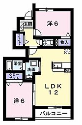 ノヴェルウィン 2LDKの間取図画像