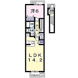 セントラーレパルク弐番館 1LDKの間取図画像