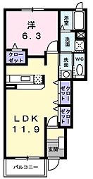 セレッソ・カーサ 1LDKの間取図画像