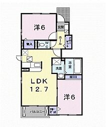 セレノ・ブリッサ 2LDKの間取図画像