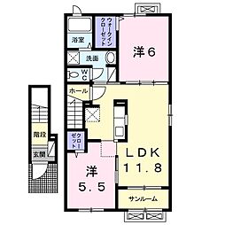 パコ2 2LDKの間取図画像