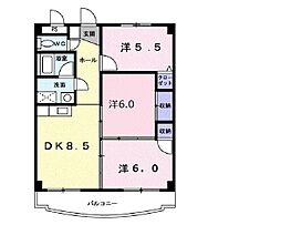 メゾン福美 3DKの間取図画像