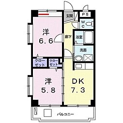 間取図画像 2DK