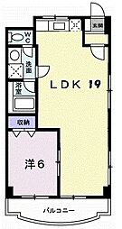メゾン西屋2 1LDKの間取図画像