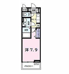 スターレ・ストーネ 1Kの間取図画像