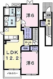 エアリー4 2LDKの間取図画像