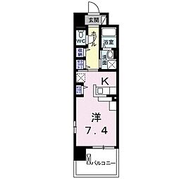 パークフロントレジデンス 1Kの間取図画像