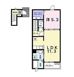 グランメゾン姉崎 1LDKの間取図画像