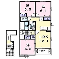 ドゥルミエール 3LDKの間取図画像