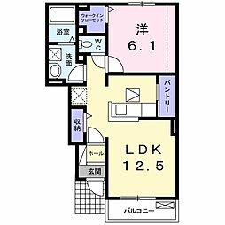 メゾン・ヴェルファイア4 1LDKの間取図画像