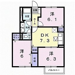 メゾンドール・K5 3DKの間取図画像
