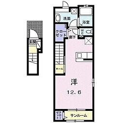 サンクロラ ワンルームの間取図画像