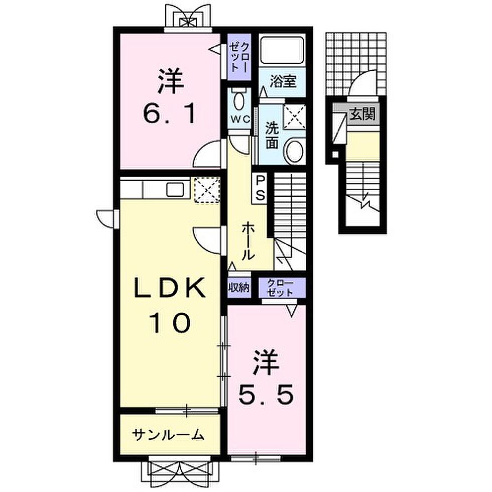 ホームズ でお部屋探し ノースパークベル 2階 3 2ldk 賃料6 1万円 57 28 賃貸アパート住宅情報 物件番号 取扱い不動産会社 大東建託リーシング株式会社 山形嶋店