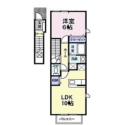 ヴィオラ 1LDKの間取図画像
