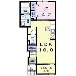 セイバリー 1LDKの間取図画像