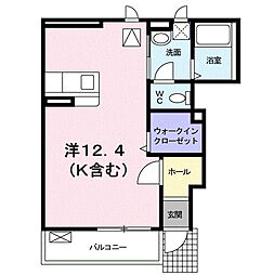 ベル・アルカンシエル ワンルームの間取図画像