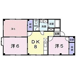 サンヒルズ武岡 3DKの間取図画像